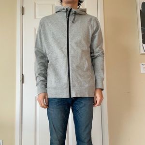 Lucky Brand Grey Zip Up Hoodie Large NWT